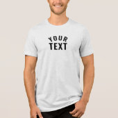 Custom Modern Simple Mens White Fleck Tri Blend Tri-Blend Shirt (Vorderseite)