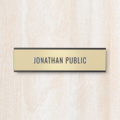 Custom Modern Simple Template Elegant Gold Home Türschild (Vorderseite )