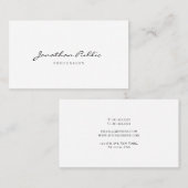 Custom Modern Simple Template Script Typography Visitenkarte (Vorne/Hinten)