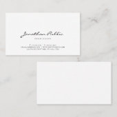 Custom Modern Sleek Simple Template Script Trendy Visitenkarte (Vorne/Hinten)