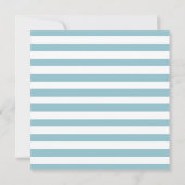 Custom Modern Strip Nautical Birthday Lunch Blau Einladung (Rückseite)