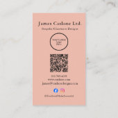 Custom Modern Style Business Thank You Card Insert Visitenkarte (Rückseite)