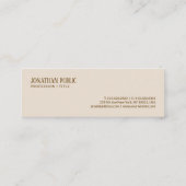 Custom Modern Stylish Brown & Beige Template Mini Mini Visitenkarte (Rückseite)