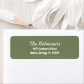 Custom Modern Stylish Sage Green Address Label (Insitu)