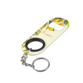 Custom Modern summer watercolor lemonade trendy Mini Flaschenöffner (Rückseite Schrägansicht)