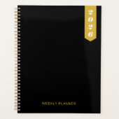 Custom Modern Text Stylish WEEKLY PLANNER Planer (Vorderseite)