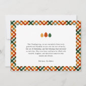 Custom Modern Thankful Grateful Erntedank Card Dankeskarte (Rückseite)