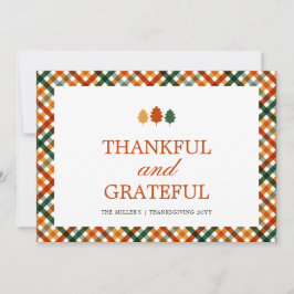 Custom Modern Thankful Grateful Erntedank Card Dankeskarte