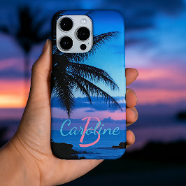 Custom Modern Tropical Island Beach Sunset Foto iPhone 11Pro Max Hülle