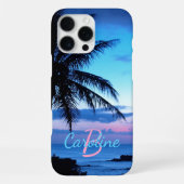 Custom Modern Tropical Island Beach Sunset Foto iPhone Hülle (Rückseite)