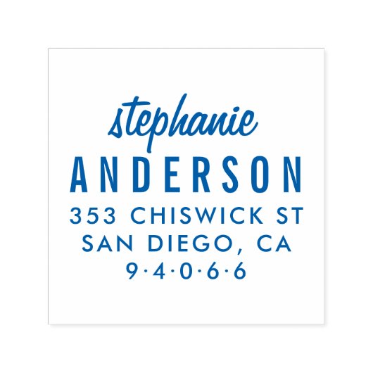 Custom Modern Typografy | Stilvolle Rücksendeadres Permastempel (Design)