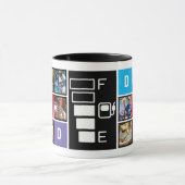 Custom Modern Typografy Vater Joke Fuel Foto Tasse (Zentrum)