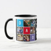 Custom Modern Typografy Vater Joke Fuel Foto Tasse (Links)