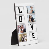 Custom Modern Valentine's Day 4 FotoCollage Fotoplatte (Seite)