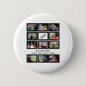 Custom Modern Vater Vathers Day 11 FotoCollage Button (Vorderseite)