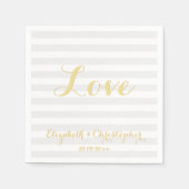 Custom Modern Wedding Jubiläum Liebe Napkins Serviette (Vorderseite)