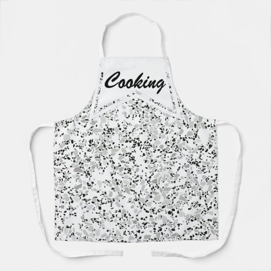 Custom Modern White Terrazzo Schürze (Vorderseite)