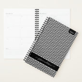Custom Modern Zickzack Zigzag Black Girl Script Planer (Anzeige)