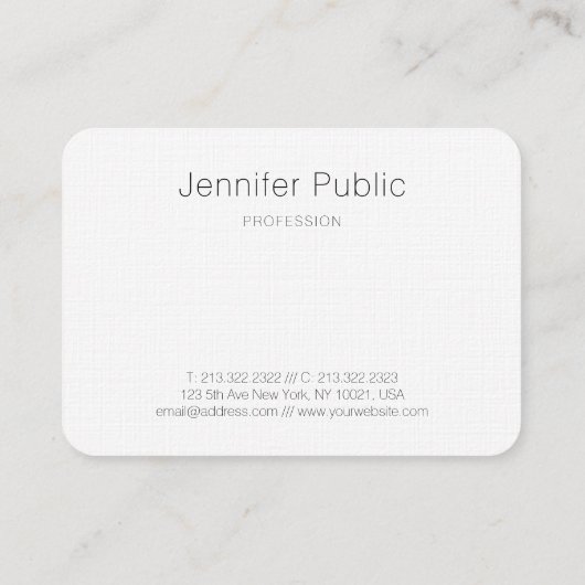 Custom Moderne Abstrakte Kunst Beruflich Elegante Visitenkarte (Rückseite)