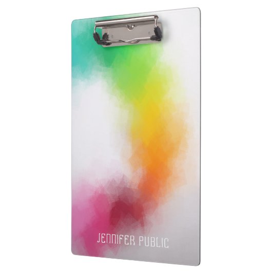 Custom Moderne Elegante Abstrakte Kunstwerke Klemmbrett (Links)