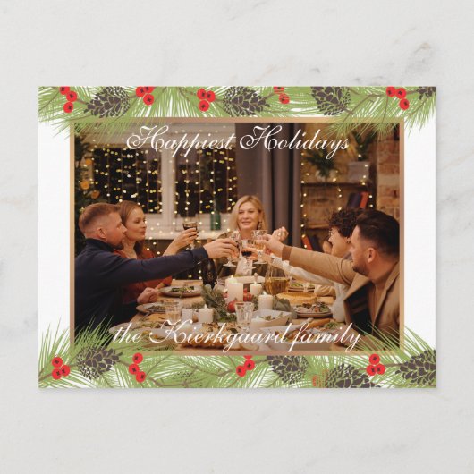 Custom Moderne klassische Chic die glücklichste Ur Postkarte (Vorderseite)