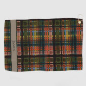 CUSTOM Moderne Mitte-des-Jahrhunderts Madras Golfhandtuch (Horizontal)