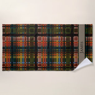 CUSTOM Moderne Mitte-des-Jahrhunderts Madras Strandtuch