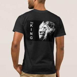 Custom Moderner Pop Art Lion Leiter Elegante Männe T-Shirt