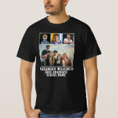 CUSTOM Modernes, feines Skript 4 Foto Abschluss T-Shirt (Vorderseite)