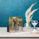 Custom Mom Est. Modern Script Soft Overlay Photo Fotoplatte (InSitu)