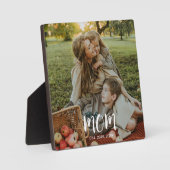 Custom Mom Established Est. Modern Script Photo Fotoplatte (Vorderseite)