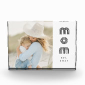 Custom Mom Established Modern Retro Script Photo Fotoblock (Vorderseite)