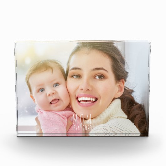 Custom Mom Established Modern Script  Fotoblock (Vorderseite)