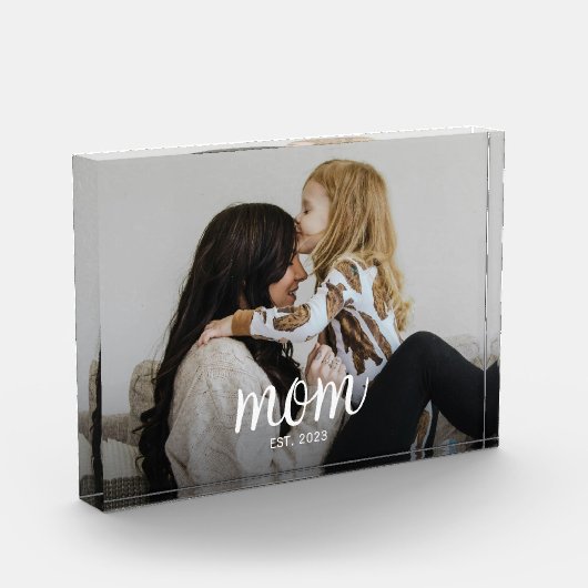 Custom Mom Established Modern Script Fotoblock (Links)