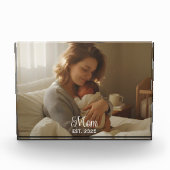 Custom Mom Established Modern Script Fotoblock (Vorderseite)