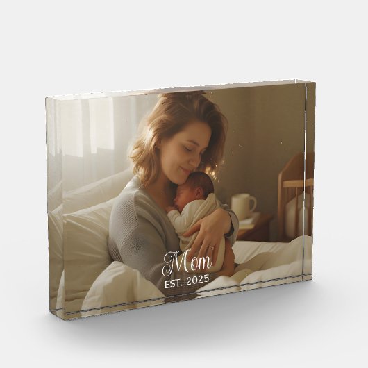 Custom Mom Established Modern Script Fotoblock (Links)