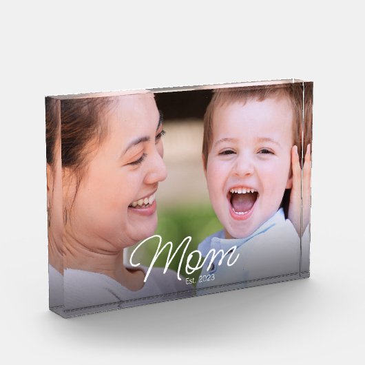 Custom Mom Established Modern Script Fotoblock (Links)