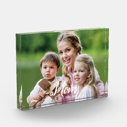 Custom Mom Established Modern Script  Fotoblock (Links)