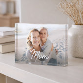 Custom Mom Established Modern Script Fotoblock