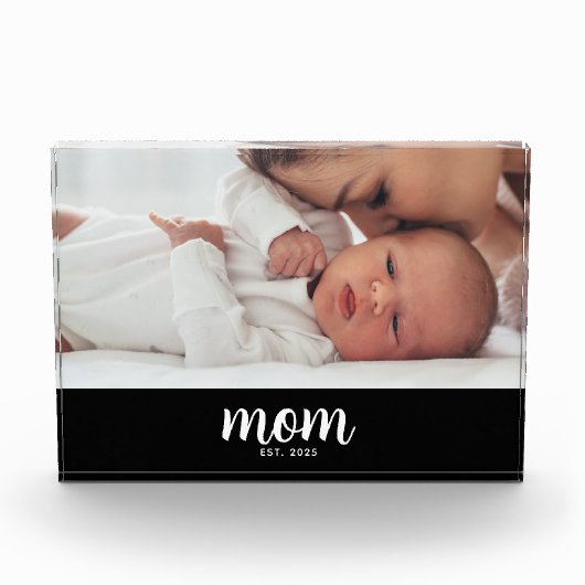 Custom Mom Established Modern Script Fotoblock (Vorderseite)