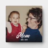 Custom Mom Established Modern Script Fotoplatte (Vorderseite)