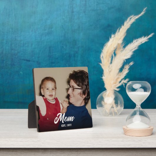 Custom Mom Established Modern Script Fotoplatte (InSitu)