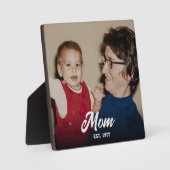 Custom Mom Established Modern Script Fotoplatte (Vorderseite)