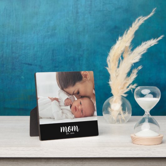Custom Mom Established Modern Script Fotoplatte (InSitu)