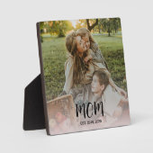 Custom Mom Established Modern Script Overlay Photo Fotoplatte (Vorderseite)