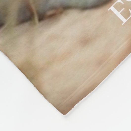 Custom Mom Established Modern Script Photo Fleecedecke (Ecke)