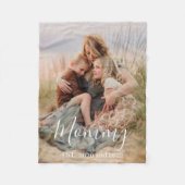Custom Mom Established Modern Script Photo Fleecedecke (Vorderseite)