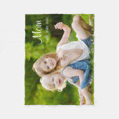 Custom Mom Established Modern Script Photo Fleecedecke (Vorderseite)