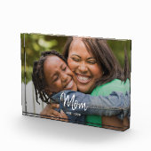 Custom Mom Established Modern Script Photo Fotoblock (Rechts)