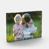 Custom Mom Established Modern Script Photo Fotoblock (Links)